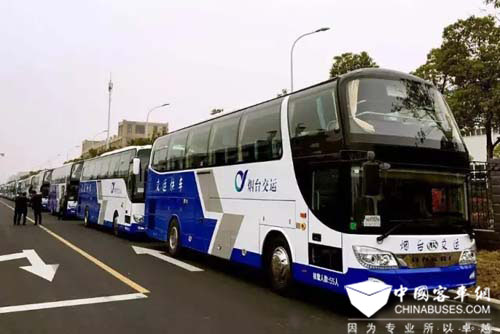 安凱交付煙臺26輛高端旅游車 再度“走俏”山東市場
