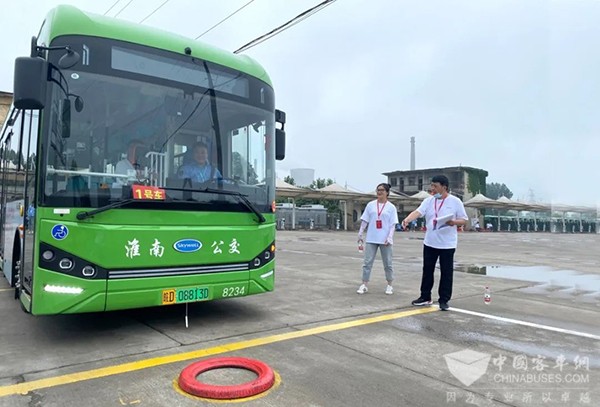 開沃新能源汽車 新能源公交車 淮南公交 駕駛員 職業技能競賽