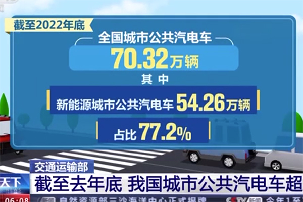新能源占比超七成 截至2022年底我國(guó)公共汽電車超70萬(wàn)輛