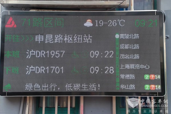 上海久事 電子站牌 周邊公共交通 更多信息