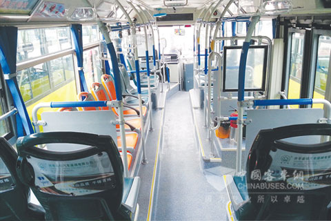 安凱電動公交車內(nèi)部